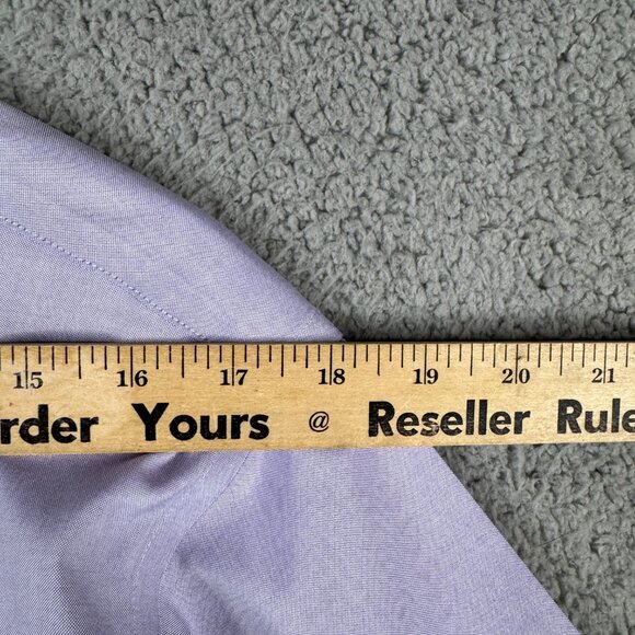 Brooks Brothers Dress Shirt Mens Size 16 33 Lilac Traditional Fit Non-Iron Cotto - Picture 10 of 13